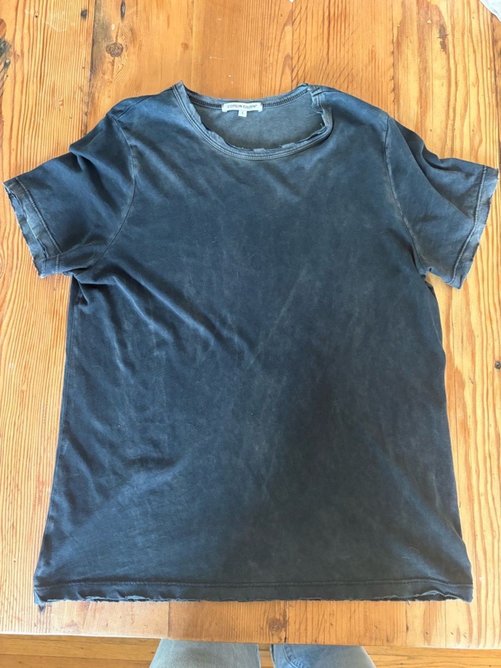 Cotton Citizen Faded Gray Crewneck Tee 100% Supima Cotton